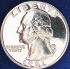 1961 Washington Quarter 90% Silver Choice Proof