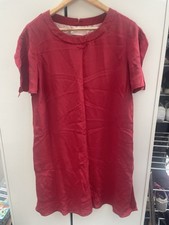 See By Chloé 100% Silk Raspberry Shift Dress EU 40 UK 12 Designer Luxury