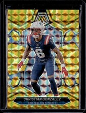 2024 Panini Mosaic #154 Christian Gonzalez Mosaic Reactive Yellow
