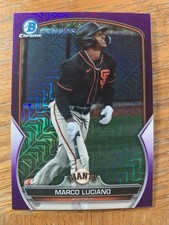 2023 bowman chrome purple mojo /299 Marco Luciano #BCP-176 Giants Prospect