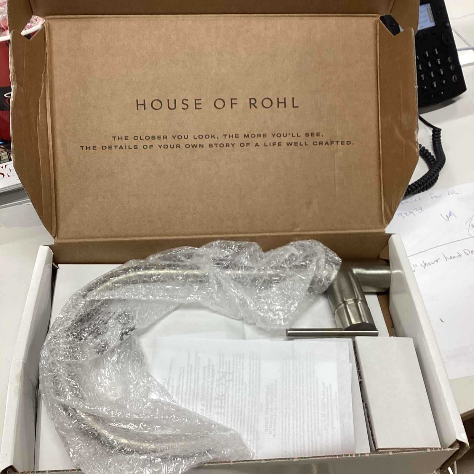 NEW Rohl Pirellone 1.8 GPM Single Hole Pull Down Kitchen Faucet Satin Nickel 