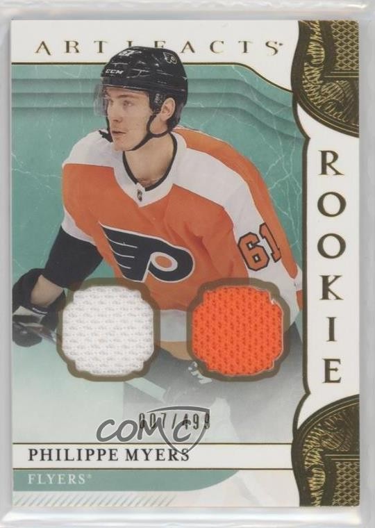 2019-20 Artifacts Rookies Gold Material 7/499 Philippe Myers #163 Rookie RC ue3
