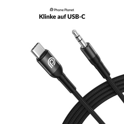 Phone Planet USB Typ-C auf AUX Kabel 3,5mm Klinke Handy Audio Kopfhörer 1,2 m