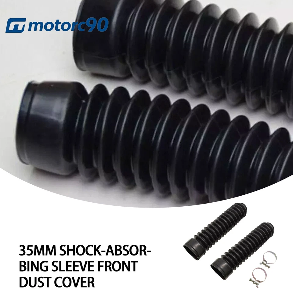 2PCS 35mm Motorcycle Fork Rubber Gaiter Boots Front Fork Shock Absorber CoverEYf Foto 4 de 4