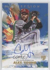 2020 Topps Inception Rookies & Emerging Stars Blue 7/25 Alex Young Auto 4wf