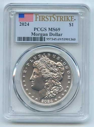 2024 $1 Silver Morgan Dollar PCGS MS69 First Strike