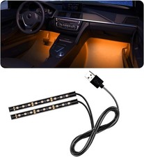 Car LED Strip Light, 24 LED RGB Auto Under Dash Interior Atmosphere Lights, USB