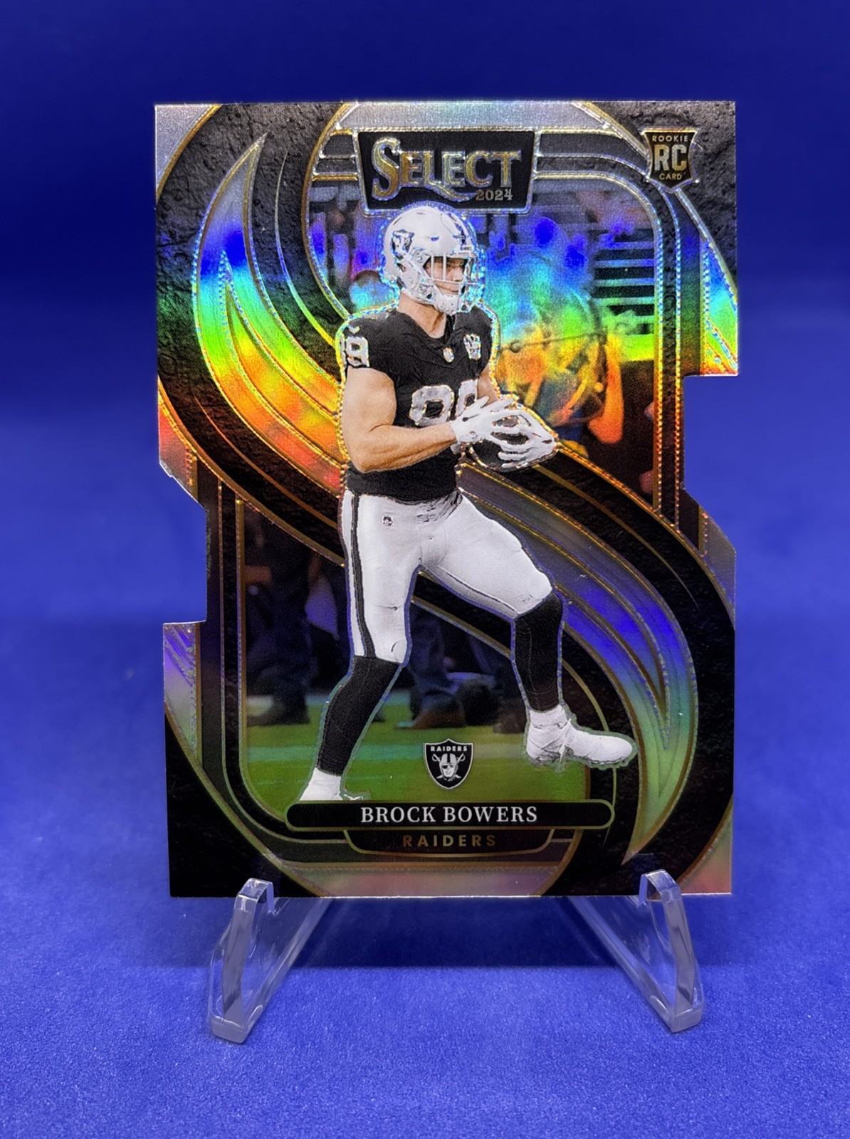 2024 Panini Select - Premier Level Brock Bowers #118 Silver Prizm Die-Cut (RC)