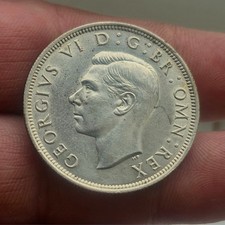 1937 King George VI  Half Crown Silver Coin