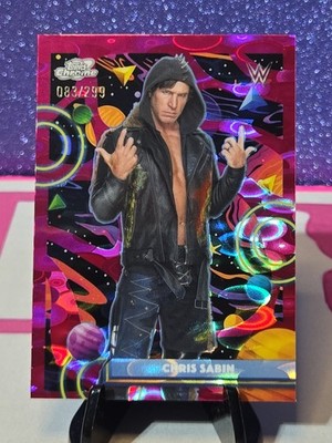 2026 Topps Cosmic Chrome WWE Chris Sabin Magenta Cosmos Refractor /299 #199 