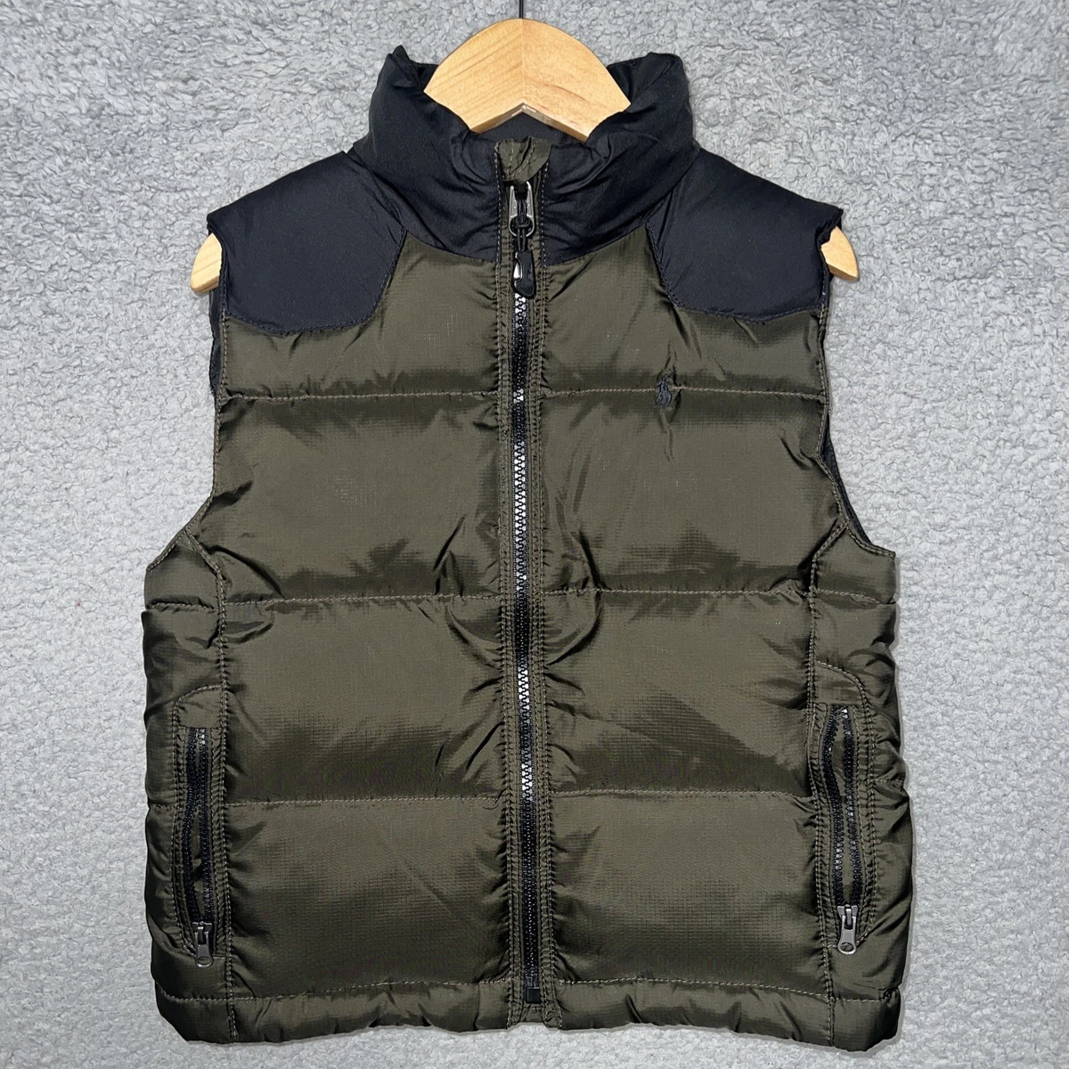 ジャケット・アウター POLO Ralph Lauren down vest black yellow Polo Ralph Lauren Big Pony 2-Tone Hooded Down Puffer Jacket Coat
