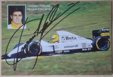 Christian Fittipaldi Minardi 1993 foto autografo originale 