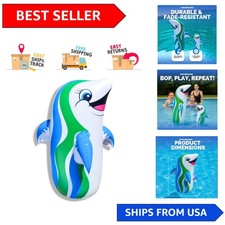 Compact 18'' Dancing Dolphin Bop Bag - Lightweight Inflatable Toy for Kids
