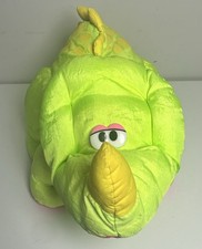 Vintage 1992 Fisher Price Puffalump Dino Roars Green Triceratops Dinosaur Plush