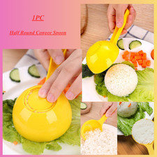1PC Half Round Congee Spoon ? Non-Stick Rice Scoop & Sushi Mold for Rice Balls