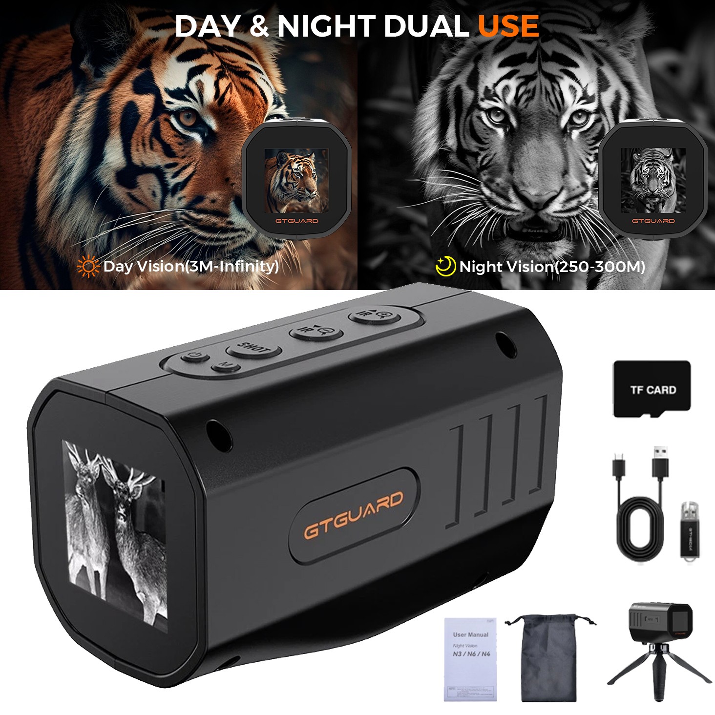 Monocular With Infrared Illuminator For Total Darkness