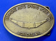 Roanoke Auto Spring Works Inc. Truck Equipment Advertisement Promo Belt Buckle