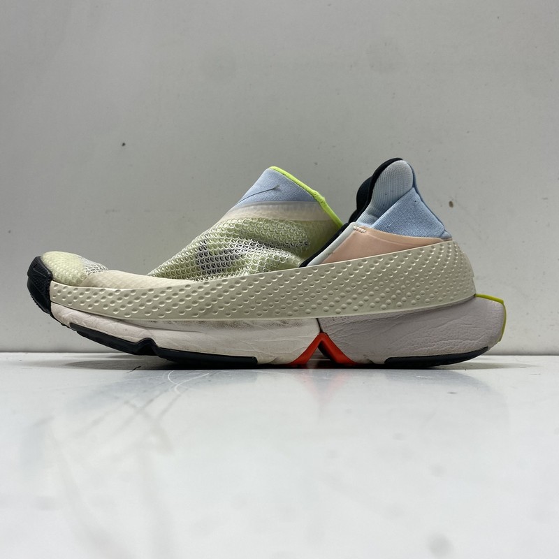 Nike Women Go FlyEase CW5883-100 White Celestine Blue Volt Mesh Shoes Size 5.5