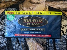 Top Flite XL 2000 Magna Extra Control 18 Golf Balls Reduces Hooks NEW SEALED