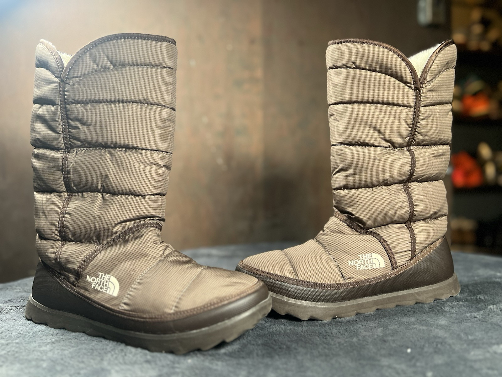 The North Face ThermoBall Eco Boots Water-Repellent Brown Size 11 with DryVent & OrthoLite Tech