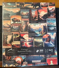 National Parks Puzzle for Adults 1000 Pieces Vintage Poster NEW