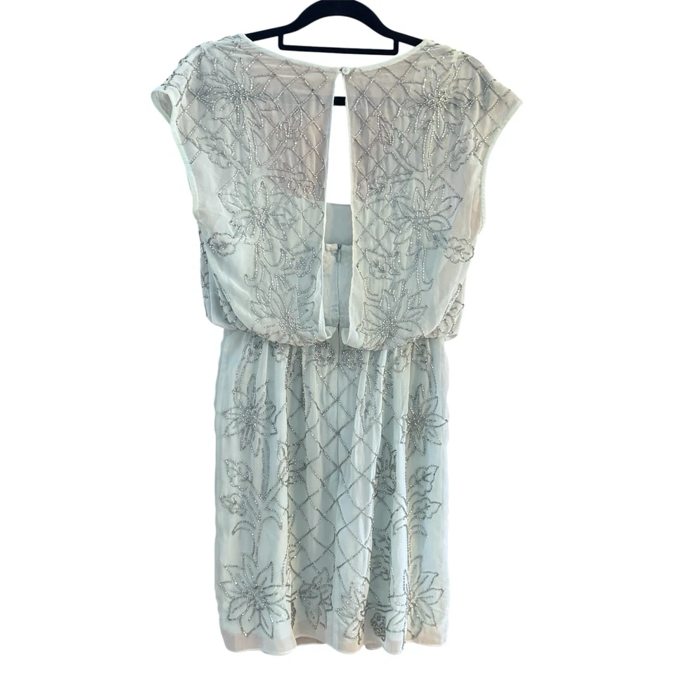 Needle & Thread Aura Embellished Mini Dress UK 6 Ice Blue Party Cocktail - Image 2 of 4
