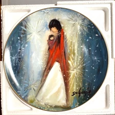 Navajo Madonna 1984 Ltd Ed DeGrazia Holiday Series Plate w/Brochure & Orig Box