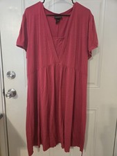 Lane Bryant Womens Pink Short Sleeve Dress Plus Size 26/28