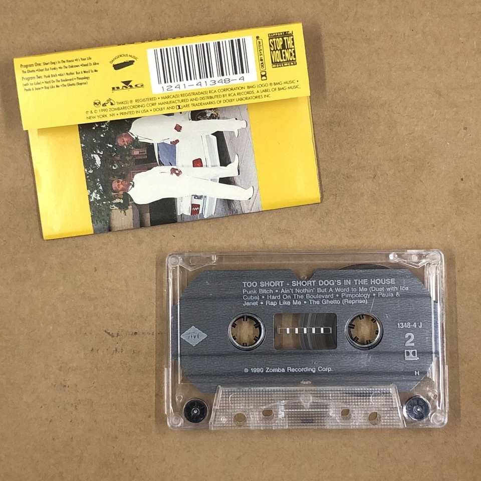 TOO SHORT Cassette Tape 90s Rap Hip Hop SHORT DOGS IN THE HOUSE ICE CUBE - Image 3 of 4