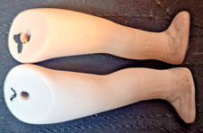 Vintage Bisque Doll Legs Pair 2" Doll Making Parts Porcelain Legs Repair