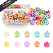 Small Flower Hair Clips 100PCS, Mini 1 Count Pack of 100 , Colorful