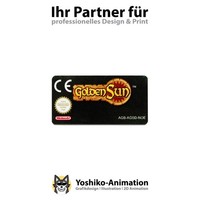 Golden Sun [AGB-AGSD-NOE] Gameboy Advance Ersatz Label Aufkleber