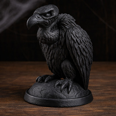 Vulture of the Void Halloween Desk Guardian   Dark Gothic Horror Decor, 3D Print