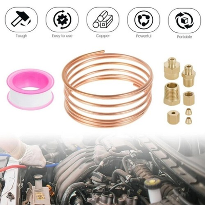 #ad Oil Pressure Gauge Tubing Kit Copper Copper Line Tubing Install Kit W Fittings . $10.99