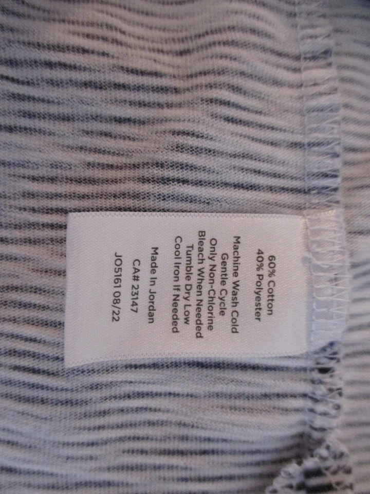 Top para mujer Talbots talla 2X manga corta multicolor a rayas cuello en V Foto 4 de 4