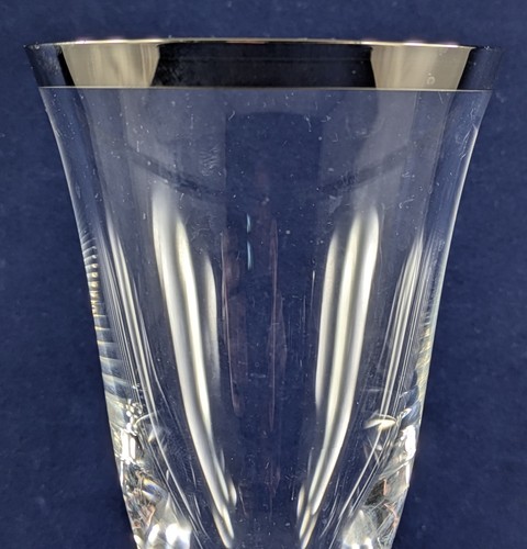 Vera Wang For Wedgwood Classic Platinum Crystal Wine Glasses Set of 6 - Picture 5 of 6