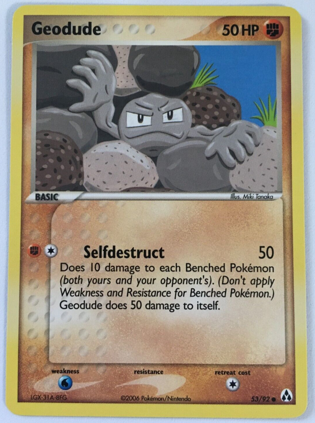 POKEMON GEODUDE 53/92 EX LEGEND MAKER COMMON NEAR MINT