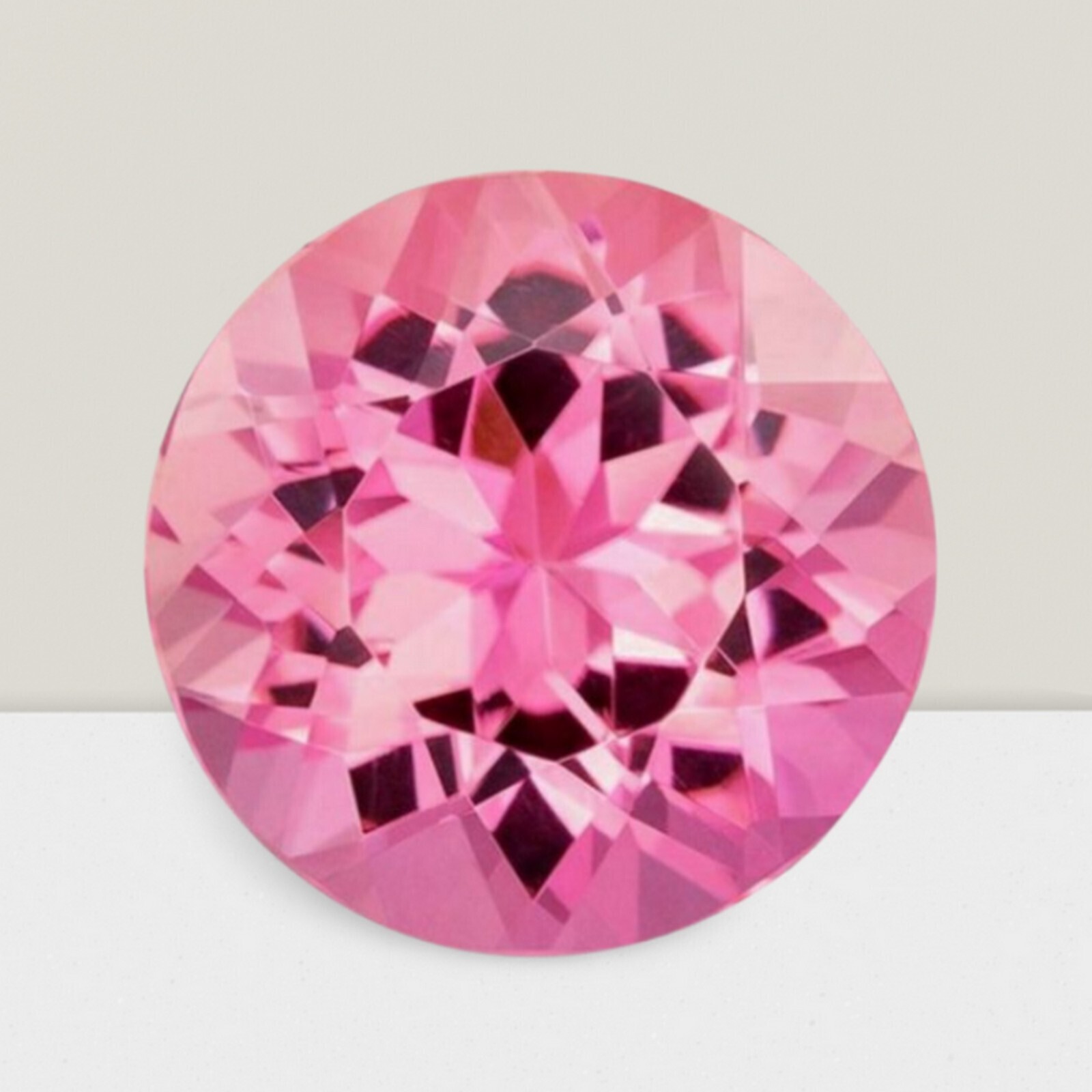 Pink Tourmaline Round Cut 4mm 0.21ct Flawless Loose Gemstone