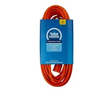 Total Home Grounded Power Cord, Orange, 25 ft