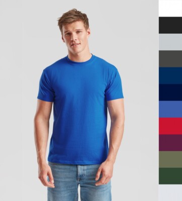 2 Stück Pack Fruit of the Loom Herren Super Premium T-Shirt S-3XL in 13 Farben