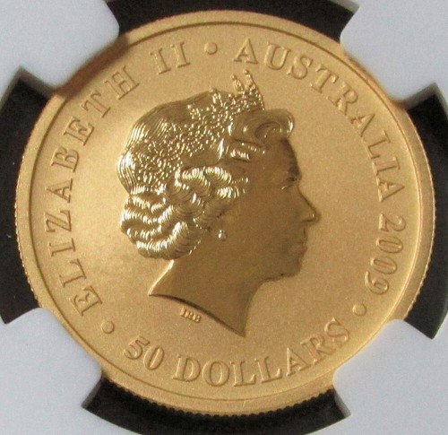 2009 P GOLD AUSTRALIA $50 KANGAROO 1/2 OZ COIN NGC MINT STATE 70 - Picture 3 of 3
