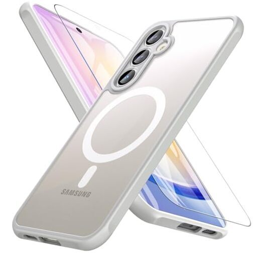 Magnetic Case for Galaxy A14 5G Phone Case with Glass Screen A14-Magsafe Grey