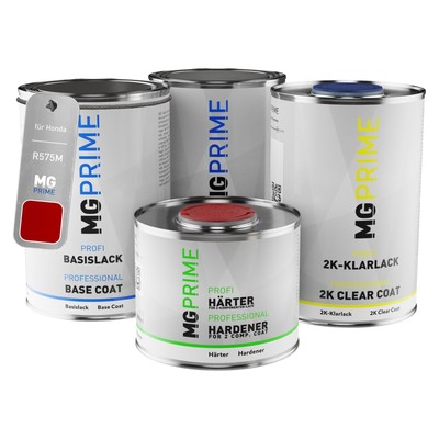 Autolack Dose Set für Honda R575M Ignite Red PM Grund Basis 2K Klarlack 3,5L