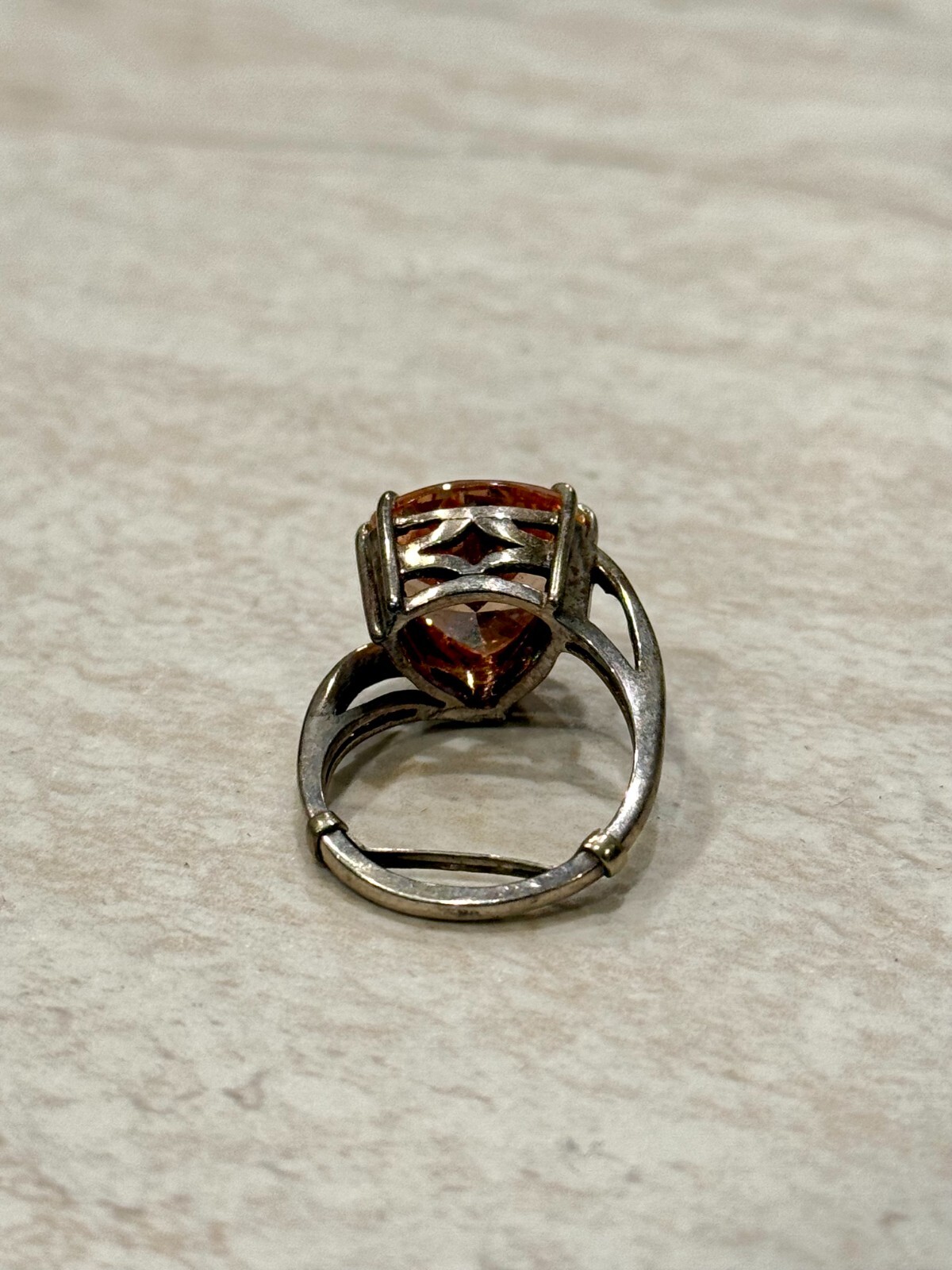 VTG Sterling Silver 925 Triangular Champagne Marc… - image 4