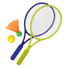 Best Sporting Kinder Tennis-Badminton-Set, 2 Schl&auml;ger mit 2 B&auml;llen