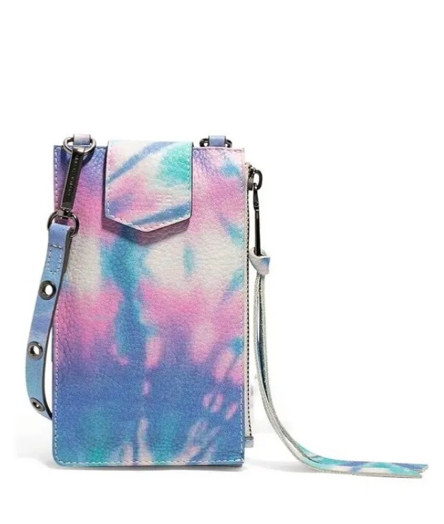 Aimee Kestenberg Leather Phone Crossbody - Out of Office Spiral Tie Dye