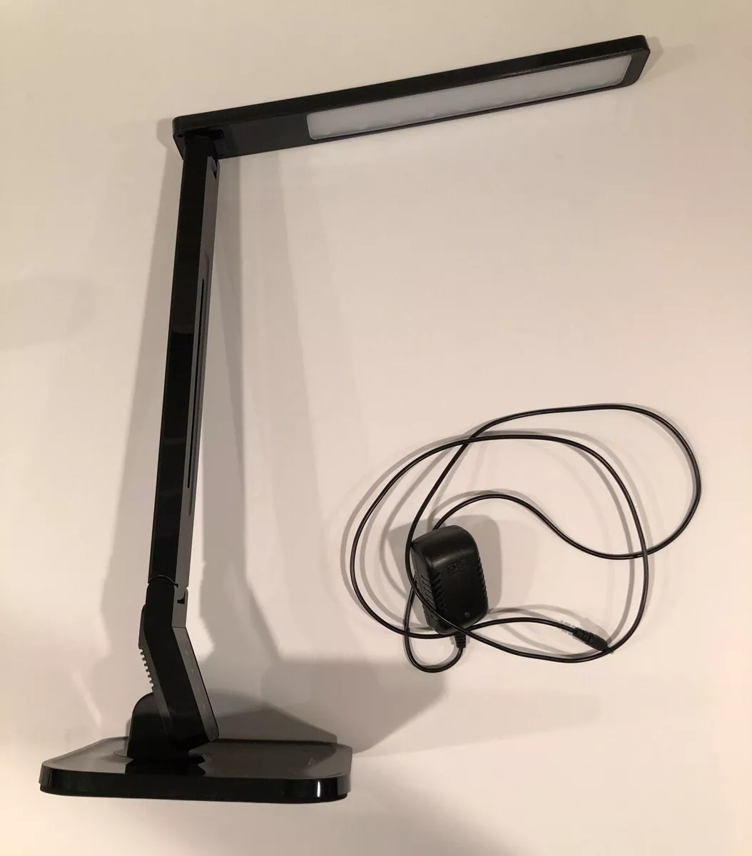 Lampat LED Desk Lamp Dimmable LED Table Lamp Black 4 Lighting Modes 5 Level