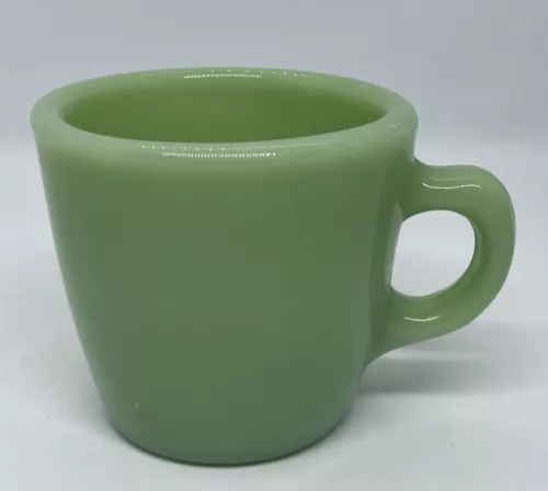 Vintage Jadeite Green Fire King Thick C handle Coffee Tea Cocoa Mug Cup
