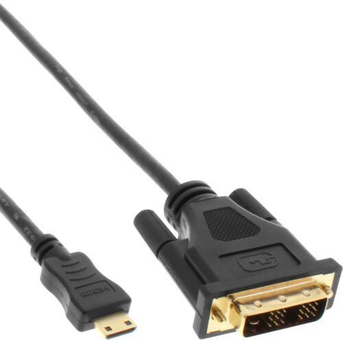 InLine Mini-HDMI zu DVI Kabel,HDMI Stecker C zu DVI 18+1, verg. Kontakte