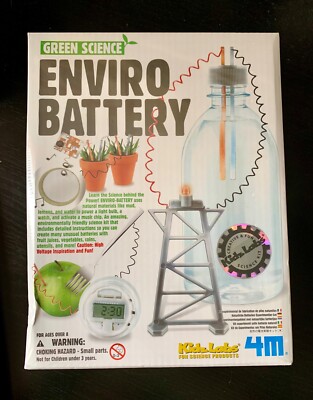 Kidz Labs Enviro Battery Green Science Lab Kit Kids Project Learning
